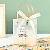 Dia das Crianças Junho 1 Sacola de Presente Bolsa de Mão Transparente PP Mãe Dia das Mães Abertura do Novo Período Sacola de Embalagem para Presente