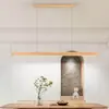 Lámpara de Araña para Restaurante Color Nogal Moderna Minimalista Nuevo Estilo Chino Zen Sala de Té Madera Maciza Tira Larga Lámpara de Mesa para Estudio Protección Ocular