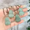 Colgante de Jade Hetian Natural de la Paz con Jade de Agua Clara, Símbolo de Riqueza, Iluminación, Candado de Nube Propicia, Colgante Pixiu Girador de la Fortuna