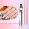 Conjunto de Pincéis para Nail Art com Cabo de Metal Novo Transfronteiriço, Conjunto Completo de Pincéis de Pintura, Canetas para Desenho de Linhas, Canetas Quadradas e Redondas para Fototerapia, Canetas Funcionais