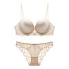 Gossy seamless underwear feminino meia xícara pequeno peito reunido fino superior inferior grosso suporte superior anel de aço sutiã sexy all-match
