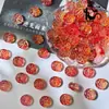 Contas de vidro esmaltado 14mm esculpidas dos dois lados furo reto contas soltas de vidro material para pulseira colar DIY feito à mão