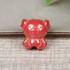Mineral en bruto Arena Emperador Doce Constelaciones Cinabrio Zodiaco Chino Pulsera para hombres y mujeres Accesorios de joyería tejida DIY Colgante de dibujos animados