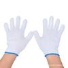 Guantes de punto personalizables de 10 agujas protección laboral venta al por mayor trabajo en sitio guantes engrosados reparación de automóviles hilo de algodón blanco transpirable antideslizante