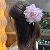 Pinza para el Cabello de Flor para Mujer 2024 Nuevo Estilo Malla de Alta Gama Tamaño Grande para Recogido en la Parte Posterior de la Cabeza Pinza de Tiburón para Cabello Grueso y Cabello Suelto