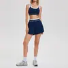 Transfronterizo 2026 Verano Nuevo Conjunto Deportivo Casual de Yoga y Fitness Moda Versátil Conjunto de Top sin Mangas y Shorts para Mujer