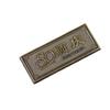 Armário banheiro móveis sinalização aço inoxidável corrosão impressão placa de identificação atacado metal bronze zinco liga sinalização