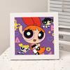Animación de Dibujos Animados Nueva Pintura de Diamantes Kuromi DIY Juguetes de Pintura de Diamantes Hechos a Mano para Niños con Marco de Fotos Mesa Regalo