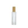 Frasco Dosador de Amostra Cosmética, Frasco Spray Fosco, Frasco para Loção, Frasco para Creme, Tampa com Padrão de Madeira, Frasco de Vidro para Creme