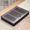 Bandeja de Té para Uso Doméstico, Juego de Té Kung Fu, Nuevo Modelo 2026, Bandeja de Té de Madera Maciza de Bambú para Sala de Estar, Almacenamiento de Agua, Mesa de Té Pequeña para Preparación en Seco