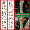 Pegatinas de Tatuaje Luminosas Populares Navideñas Transfronterizas Papá Noel Hombre de Jengibre Muñeco de Nieve Impermeables y a Prueba de Sudor Maquillaje para Cara y Manos