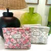 Bolsa de Maquillaje Floral Estilo Pastoral, Bolsa de Almacenamiento de Lona Portátil de Gran Capacidad, Cartera Artística con Cremallera al por Mayor