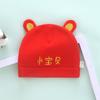 Gorro de bebé primavera y otoño 0-3 meses algodón puro otoño e invierno infantil bebé masculino y femenino bebé recién nacido gorro de bebé recién nacido rojo
