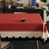 Mantel de Año Nuevo Impermeable a Prueba de Aceite Lavable de Lujo de Gama Alta para Mesa de Comedor 2026 Mantel Festivo Rojo para Mesa de Café
