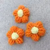 Flores de Pompon Tejidas a Mano Accesorios DIY Flores de Lana Coloridas Tejidas Accesorios para el Cabello de Moda Pasadores Accesorios para Ropa Accesorios