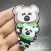 Oso Violento Gran Venta Nuevo Producto Gota Señal de Plástico Sello de Goma Tridimensional Se ilumina con un Solo Disparo Lavable Accesorios Creativos para Ropa de Niños