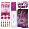 Adesivos Faciais Estilo Halloween para Comércio Exterior com Strass e Lantejoulas Maquiagem Corporal Bastão de Glitter Decoração Festa Dançante de Feriado Alto Brilho