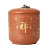 Té Zen Más Vendido Tamaño Pequeño Tarro de Arcilla Roja para Té Cerámico Pequeño Tarro para Té Tarro para Almacenar Té de Flores Tarro para Té