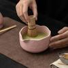Conjunto de Batedor de Matcha Flor de Cerejeira Estilo Japonês Cerâmica Quatro Peças Ferramentas de Chá Pincel de Chá Xícara de Chá Colher de Chá Acessórios para Cerimônia do Chá