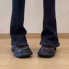 Mocasines vintage de cuero genuino para mujer, nuevo modelo 2026, zapatos de plataforma de suela gruesa, zapatos de cuero estilo británico sin cordones de punta redonda