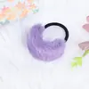 Cuerda para el pelo curva de imitación de pelo de conejo de color caramelo para niña, banda elástica simple para atar, popular en la red coreana, cuerda para el pelo linda de felpa