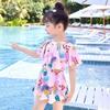 Meninas 'One-piece Swimsuit Cartoon Impresso Saia Quick-dry Menina Pequeno Médio Tamanho Big Boy Quick-dry Sweet Style Swimsuit bonito