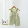 Nuevo Conjunto de Verano con Hombros Anchos para Bebés y Niños Pequeños, Conjunto Versátil Casual de Chaleco y Peto de Dos Piezas para Niños y Niñas