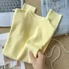Suéter de punto suave y acogedor para mujer transfronterizo al por mayor con cuello alto pequeño, camiseta base de manga larga, cuello semi-alto, nueva prenda superior de moda para otoño e invierno