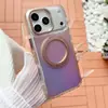 Adequado para Capa de Celular Iphone18Promax com Suporte Magnético Giratório e Capa Protetora Camaleão Duas Cores Apple 17
