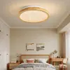 Lámpara de Techo para Dormitorio Estilo Medieval, Lámpara de Habitación Color Nogal Retro, Lámpara de Alta Gama para Protección Ocular, Iluminación LED de Espectro Completo