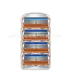 En Stock Mayorista Comercio Exterior Naranja Cinco Capas Hoja 5 Capas Navaja Afeitadora Manual Cabeza Universal Gillette Transfronterizo Caliente