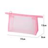 Bolsa de Maquillaje de Malla de Nylon Pequeña Portátil Cosmética Transparente Malla Bolsa de Maquillaje Bolsa de Almacenamiento para Labiales