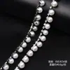 Corrente de Franja de Strass de Vidro Pérola Falsa Densa Dupla Fileira da Moda Acessórios para Joias DIY Materiais para Colares de Roupas