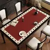 Mantel de Mesa de Comedor Estilo Francés de Lujo Ligero Modelo Nuevo 2025 Resistente al Agua a Prueba de Aceite Lavable Resistente al Calor Resistente a Altas Temperaturas Protector de Superficie de Mesa de Café