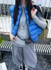 Nuevo chaleco de punto estilo coreano de invierno Yuyan, 90% plumón de pato blanco, cuello alto, corto, ligero y cálido, chaqueta chaleco de plumón