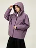 Moda de Primavera 2026 Cortavientos Impermeable con Capucha y Cintura Ajustada Chaqueta de Trabajo Estilo Coreano Abrigo Casual para Mujer