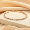 Amazon Suministro Transfronterizo Lujo Ligero Dorado Champagne Pulsera de Circonita Alta Moda Nuevo Pulsera Chapada en Oro con Incrustaciones de Diamantes