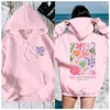 Talla Europea Transfronteriza Eres Suficientemente Hermosa Sudadera con Capucha para Mujer Estampado Floral Moda Multicolores Casual