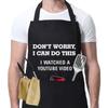 Exclusivo Transfronterizo Delantal de Chef para Barbacoa para Hombre Negro con Texto Divertido y Bolsillo Ajustable Impermeable