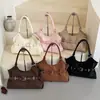 Bolsa de grande capacidade para o dia a dia, bolsa de ombro estilosa, bolsa tote estilo retrô americano de motocicleta, bolsa de axila casual com fivela de cinto