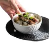 4.5 Tigela de Cerâmica com Textura de Areia Fluida, Tigela Pequena Estilo Japonês para Uso Doméstico, Tigela de Arroz, Tigela de Mingau, Tigela para Comer, Tigela de Macarrão, Louça de Alto Valor Estético