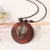 Nuevo Collar Anillo Hoja Estilo Zen Chino para Mujer, Nueva Cadena Larga para Suéter Estilo Chino Retro, Accesorios Simples y Versátiles