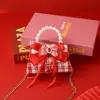 Bolsa Pequeña Roja de Año Nuevo Celebridad de Internet Bolso Cruzado de Princesa Pequeño Fragante Moda Estilo Extranjero Bolsa Linda de Niña Venta al por Mayor