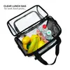 Bolsa de Almuerzo de PVC Correa para el Hombro Plástico Impermeable Bolso de Mano Bolsa de Almuerzo Transparente Bolso Cruzado