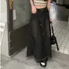Falda de Mezclilla con Cintura Elástica para Mujer, Falda Larga de Verano, Diseño de Longitud Media, Estilo Nicho, Cintura Alta, Adelgazante, Ceñida a la Cadera, Falda de Paraguas Línea A