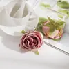 Rosa artificial com borda queimada de 5cm, materiais DIY, botões de flor, flores artificiais, caixa de presente, itens decorativos para casamentos e eventos, decorações florais