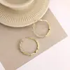 Joias de ouvido populares exageradas europeias e americanas brincos de círculo únicos de prata quebrada design de luxo leve de nicho brincos de alta qualidade