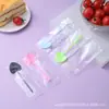 Cucharas Desechables de Plástico para Helado Empacadas Individualmente Cucharas para Postres Sundae de Helado Queso Color Mixto Forma de Corazón Pala para Pudín