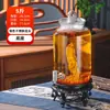Frasco de Vino para el Hogar, Botella de Vidrio Sellada de Gama Alta para Vino Medicinal de Ginseng, Frasco de Vino, Barril de Vino con Grifo, Fabricante Mayorista de Tanques de Vino