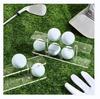 Soporte de Exhibición de Acrílico Transparente Personalizado en Forma de I para Pelotas de Golf y Tenis de Mesa de Doble Capa con Capacidad para 8 Pelotas